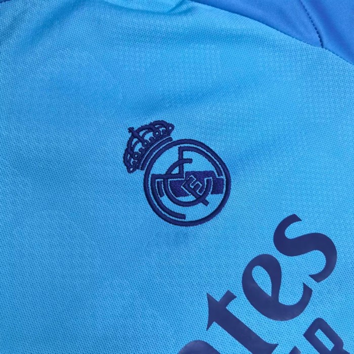 26-27 Real Madrid Blue Goalkeeper Fans Soccer Jersey
