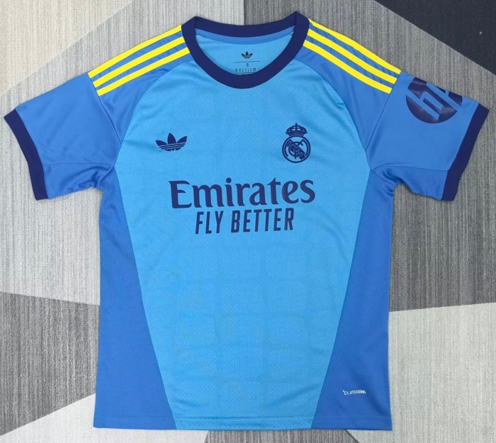 26-27 Real Madrid Blue Goalkeeper Fans Soccer Jersey