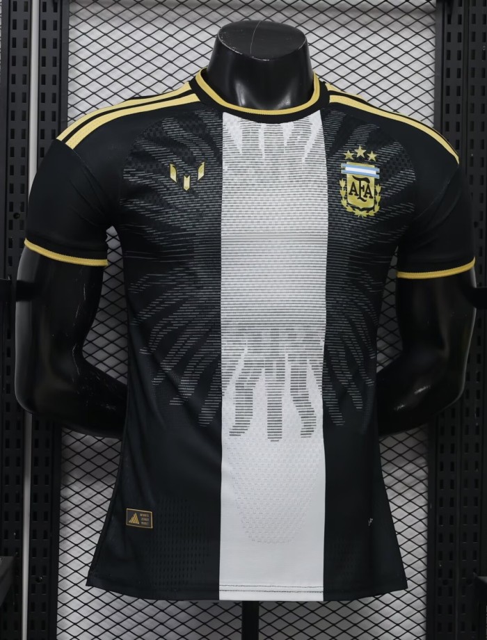 26-27 Argentina Black Messi Farewell Match Player Version Soccer Jersey