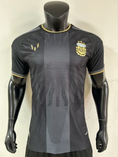 26-27 Argentina Black Messi Farewell Match Player Version Soccer Jersey