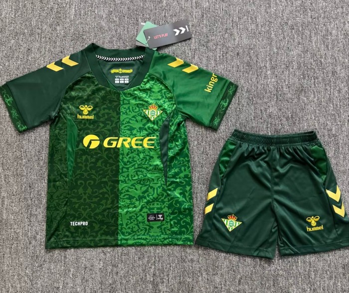 26-27 Real Betis Away UCL Version Kids Soccer Jersey