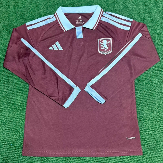 26-27 Aston Villa Home Long Sleeve Fans Soccer Jersey (长袖)