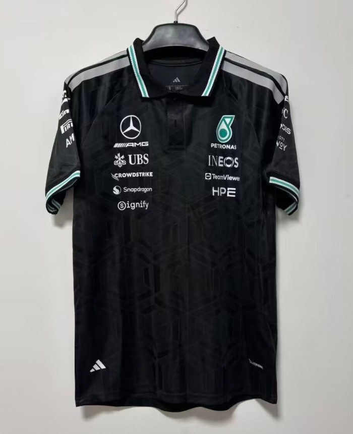 2026 F1 Benz New Pattern Short Sleeve Racing Suit