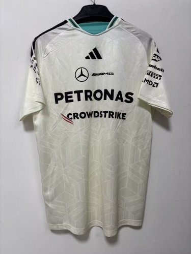 2026 F1 Benz New Pattern Short Sleeve Racing Suit
