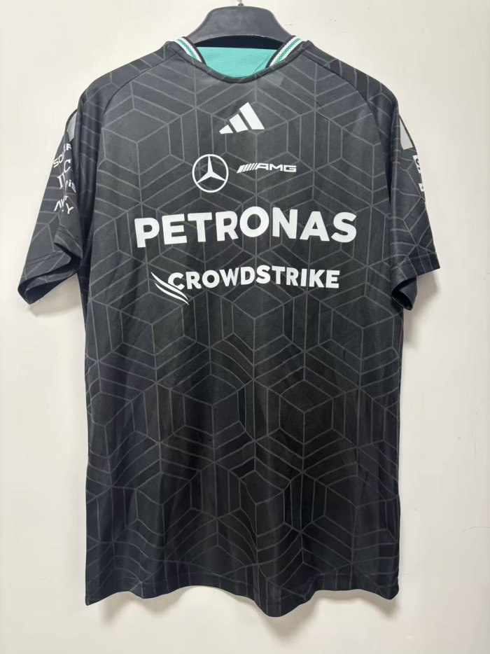 2026 F1 Benz New Pattern Short Sleeve Racing Suit