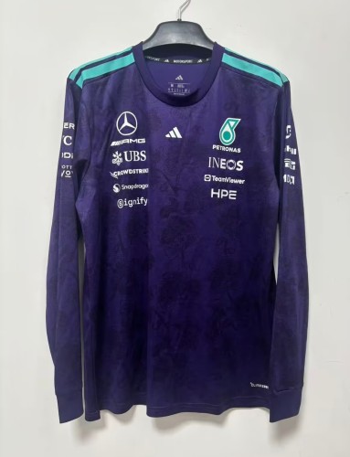 2026 F1 Benz New Pattern Long Sleeve Racing Suit