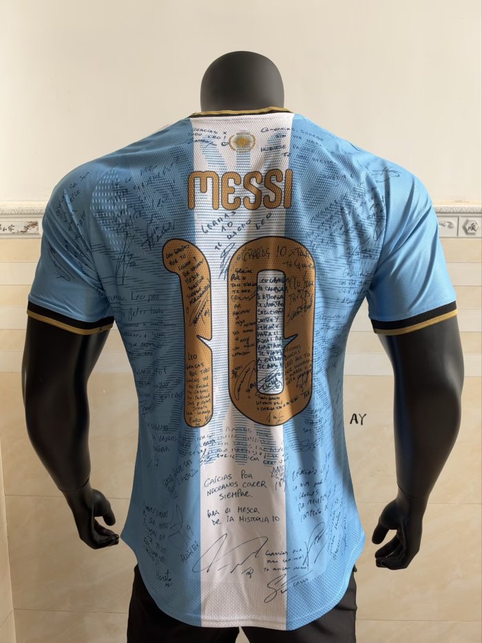 26-27 Argentina Messi Farewell Match Signature Version Player Version Soccer Jersey