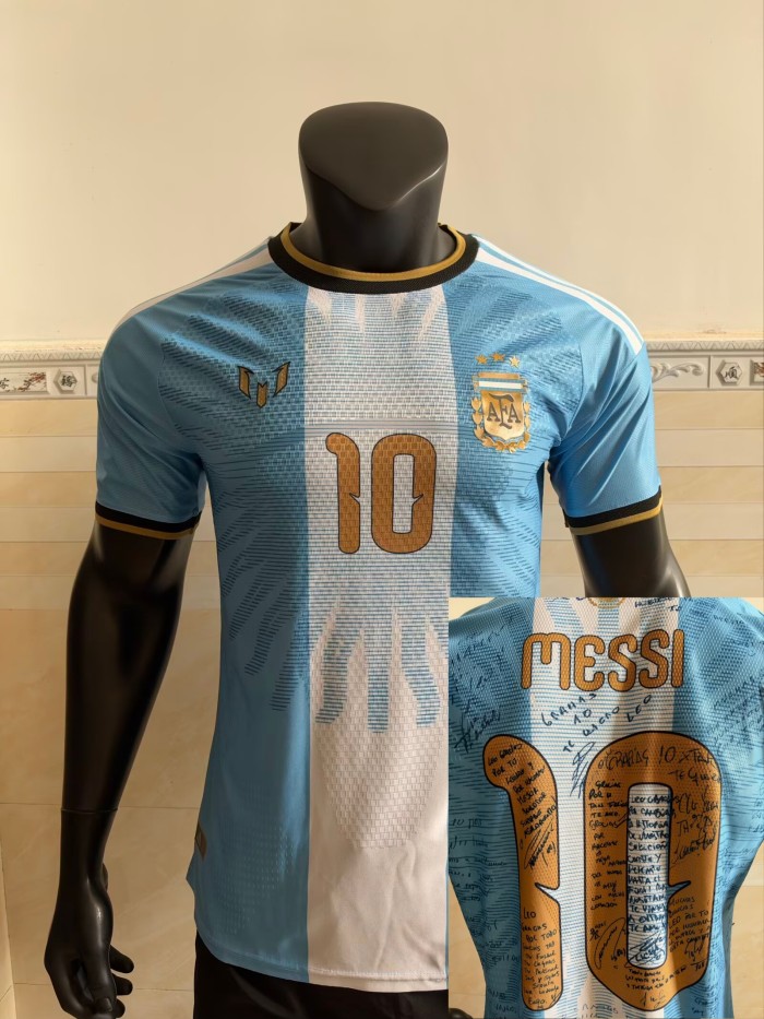 26-27 Argentina Messi Farewell Match Signature Version Player Version Soccer Jersey