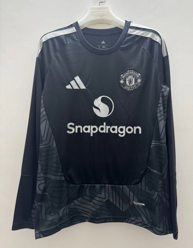 26-27 Man Utd Black Goalkeeper Long Sleeve Fans Soccer Jersey (长袖)