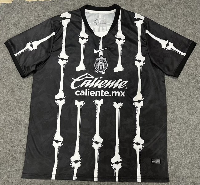 26-27 Chivas Guadalajara Black Day of the Dead Fans Soccer Jersey