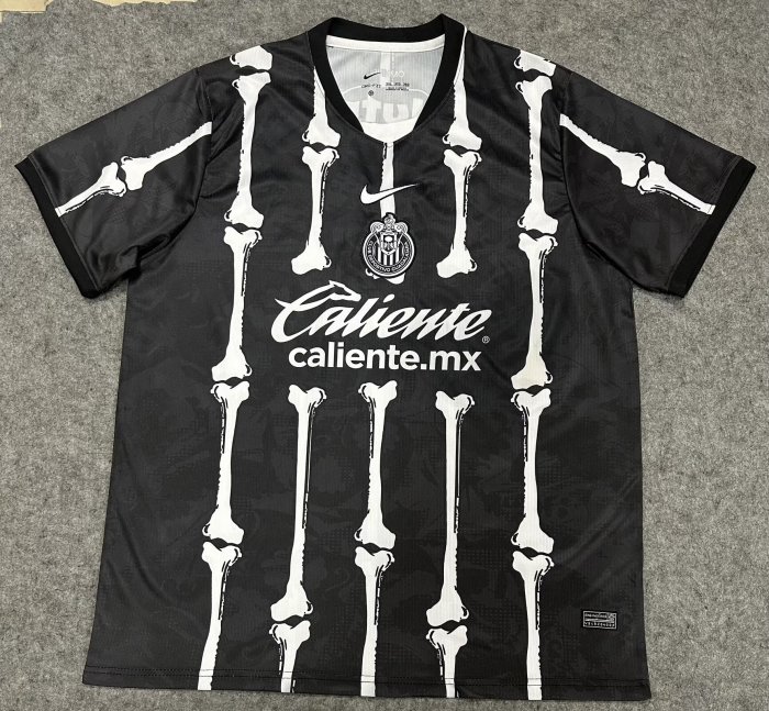 26-27 Chivas Guadalajara Black Day of the Dead Fans Soccer Jersey