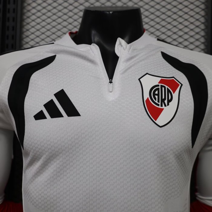26-27 River Plate White Long Sleeve Player Version Soccer Jersey*长袖球员