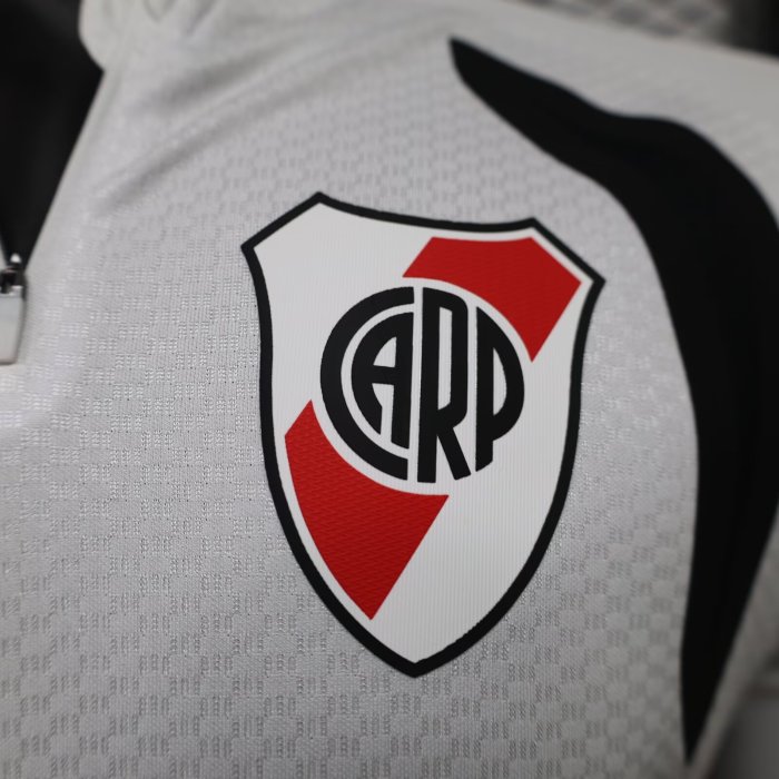 26-27 River Plate White Long Sleeve Player Version Soccer Jersey*长袖球员