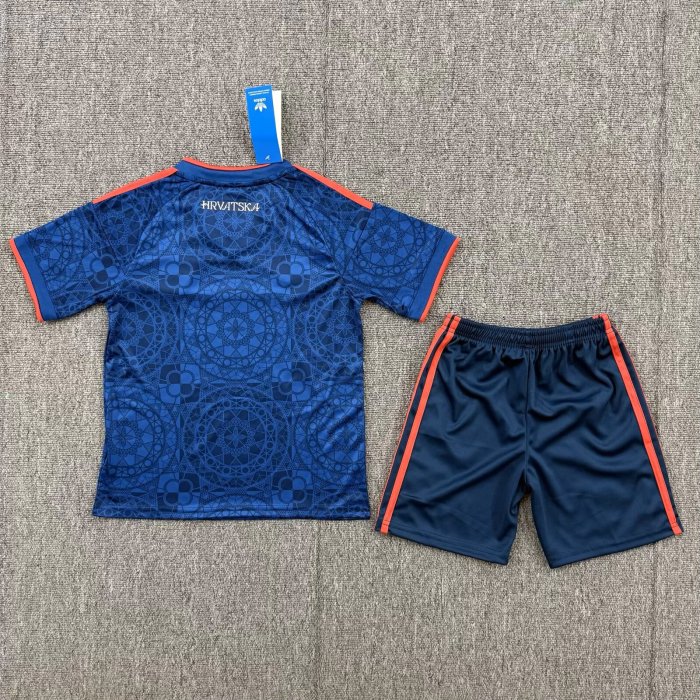 26-27 Croatia Away Kids Soccer Jersey
