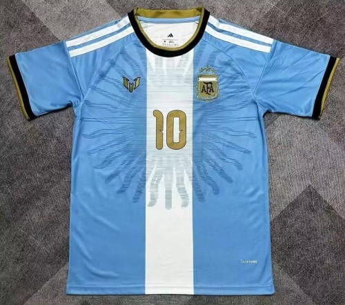 26-27 Argentina Messi Farewell Match Signature Version Fans Soccer Jersey
