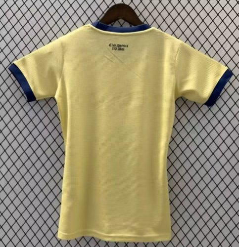 26-27 Club America Yellow 110th Anniversary Edition Women Fans Soccer Jersey (女)