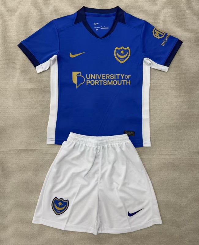 26-27 Portsmouth Home Kids Soccer Jersey