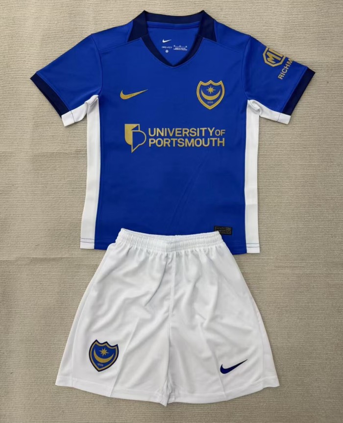 26-27 Portsmouth Home Kids Soccer Jersey