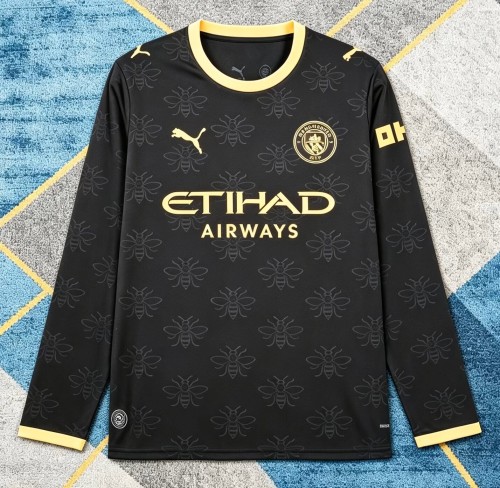 26-27 Man City Away Long Sleeve Fans Soccer Jersey (长袖)