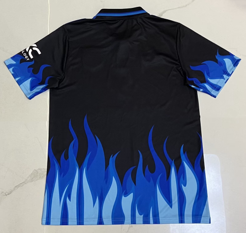 26-27 Man Utd Black Blue Polo Short Sleeve