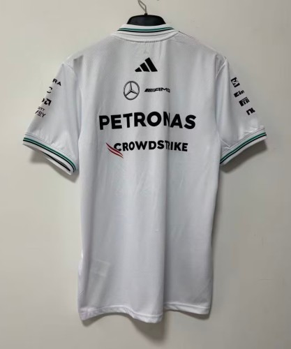2026 F1 Benz New Pattern Short Sleeve Racing Suit