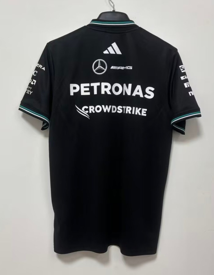 2026 F1 Benz New Pattern Short Sleeve Racing Suit