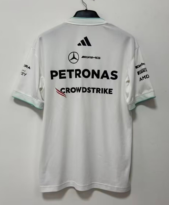 2026 F1 Benz New Pattern Short Sleeve Racing Suit