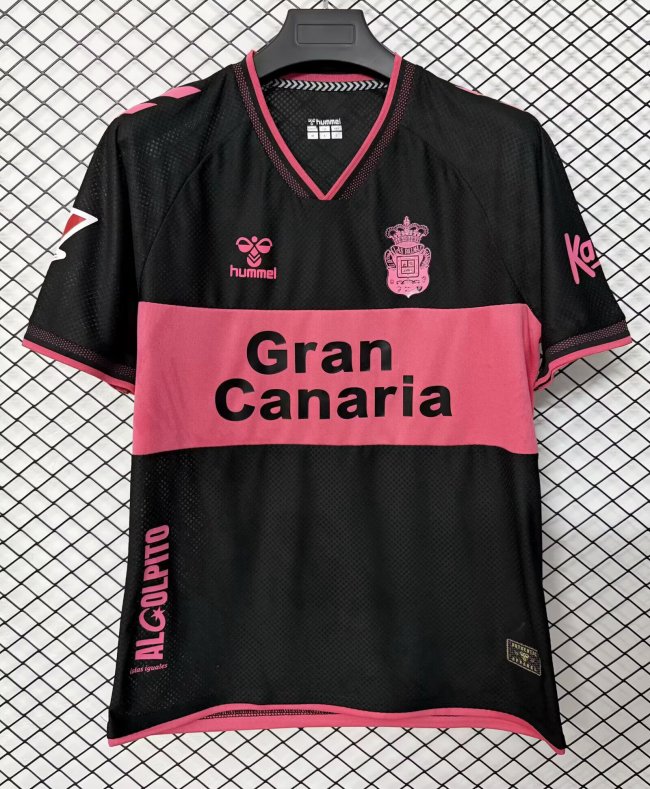 26-27 Las Palmas Black Pink Retro Version Fans Soccer Jersey