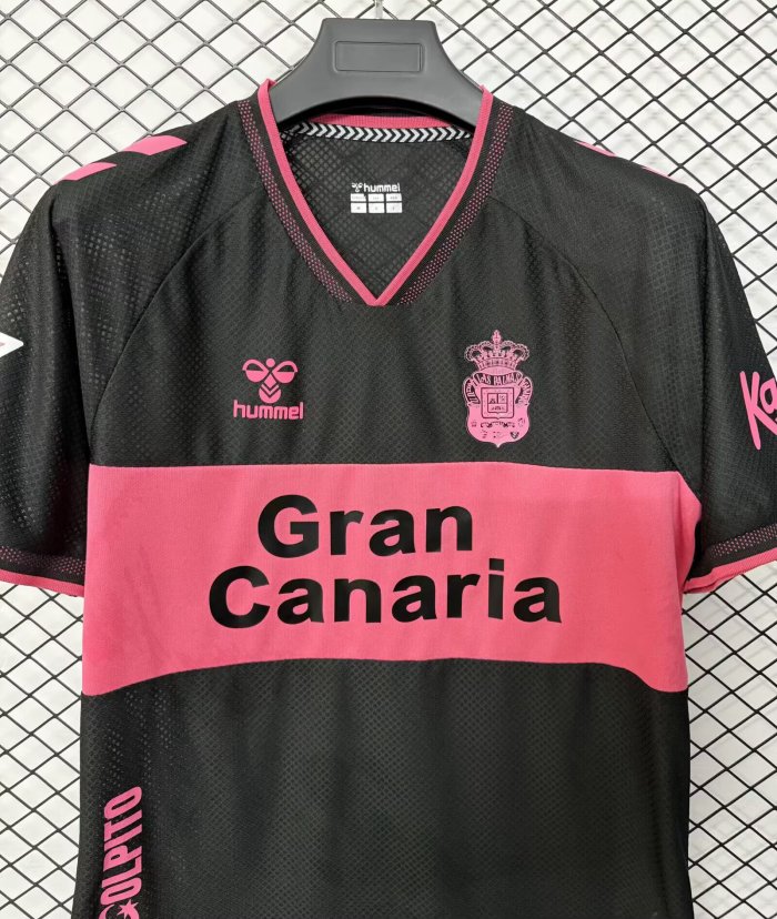 26-27 Las Palmas Black Pink Retro Version Fans Soccer Jersey