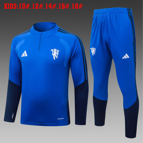 26-27 Man Utd High Quality Kids Half Pull Tracksuit