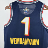 25-26 ALL-STAR WEMBANYAMA #1 Royal blue Top Quality Hot Pressing NBA Jersey