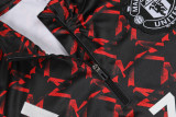 24-25 Man Utd Red black Half Pull Tracksuit (半拉链)(匹印)