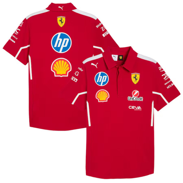 2025 F1 Ferrari Polo Racing Suit (有领)