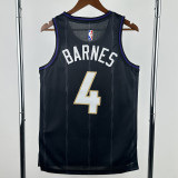 24-25 Raptors BARNES #4 Black City Edition Top Quality Hot Pressing NBA Jersey