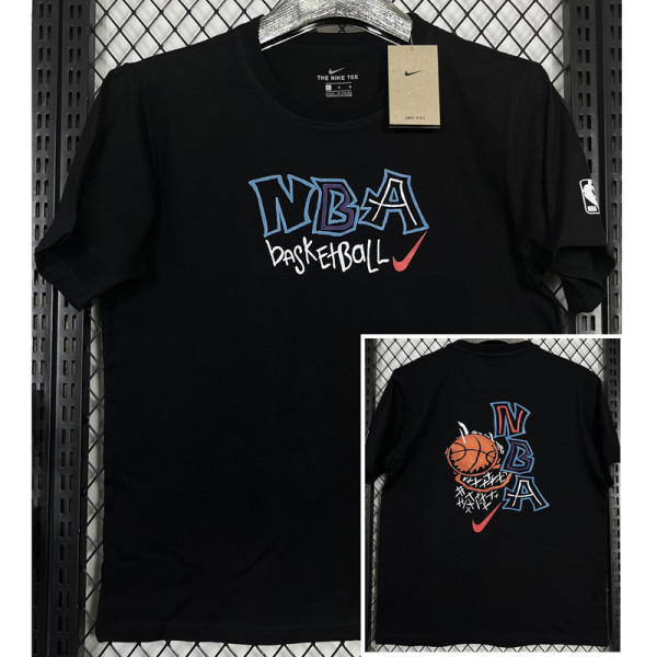 T241 NBA Black High Quality Casual T-Shirt