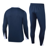 2024 NK Royal Blue Half Pull Tracksuit #05(半拉链)(白色领)