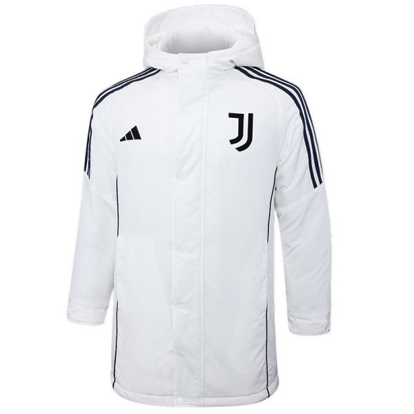 24-25 JUV White Hooded Windbreaker Fabric Cotton Coat #G225