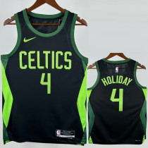 24-25 CELTICS HOLIDAY #4 Black City Edition Top Quality Hot Pressing NBA Jersey
