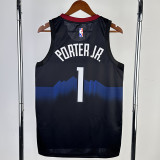 23-24 Nuggets PORTERJR. #1 Black City Edition Top Quality Hot Pressing NBA Jersey