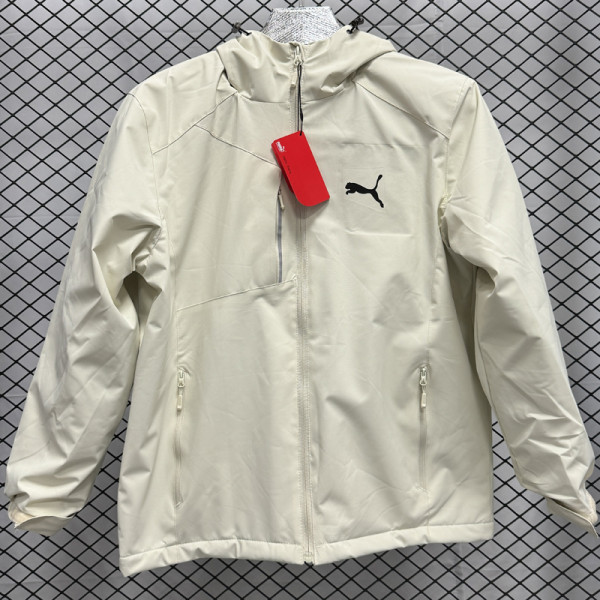 2024 PM Velvet Thickened warm Beige Outdoor Jackets #F10加绒冲锋衣