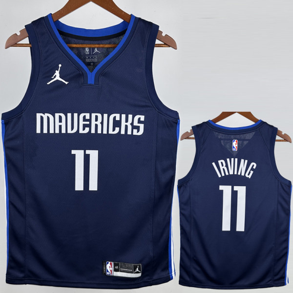 20-21 Dallas Mavericks IRVING #11 Royal Blue Top Quality Hot Pressing NBA Jersey (Trapeze Edition)飞人版