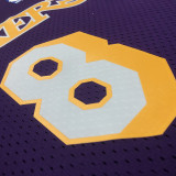 1996-97 LAKERS BRYANT #8 Purple Retro Top Quality Hot Pressing NBA Jersey(圆领）