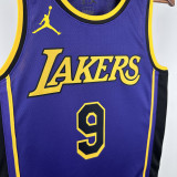 22-23 LAKERS JAMES JR. #9 Purple Top Quality Hot Pressing NBA Jersey (Trapeze Edition) 飞人版