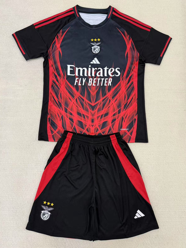 25-26 Benfica Black Concept Edition Kids Soccer Jersey