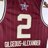 23-24 ALL-STAR GILGEOUS-ALEXANDER #2 Red Top Quality Hot Pressing NBA Jersey