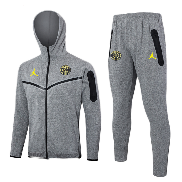 24-25 PSG Jordan Grey Hoodie Jacket Tracksuit #F583