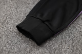 24-25 Germany Black Hoodie Half Pull Tracksuit #F595半拉连帽