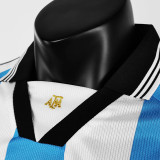 1998 Argentina Home Retro Soccer Jersey