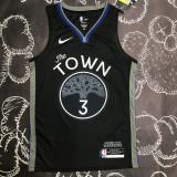 2020 Warriors POOLE #3 Black Grey Top Quality Hot Pressing NBA Jersey