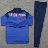 2024 JOM Fancy blue Half Pull Tracksuit #810(半拉链)
